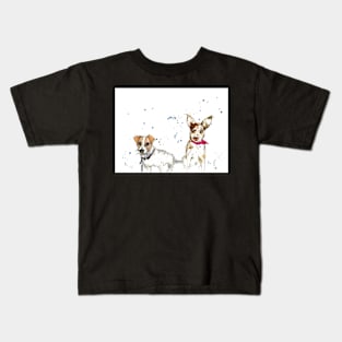 Jack Russell and Koolie portrait. Kids T-Shirt